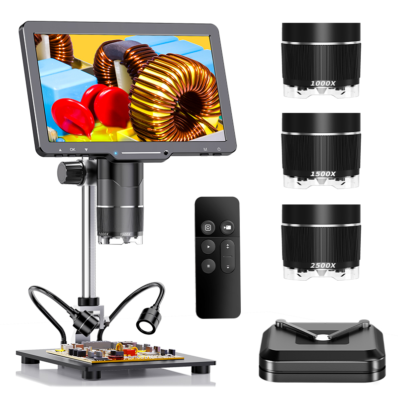 Diy Electronics Videos - Microscópio digital hdmi 2500x, 3 lentes,