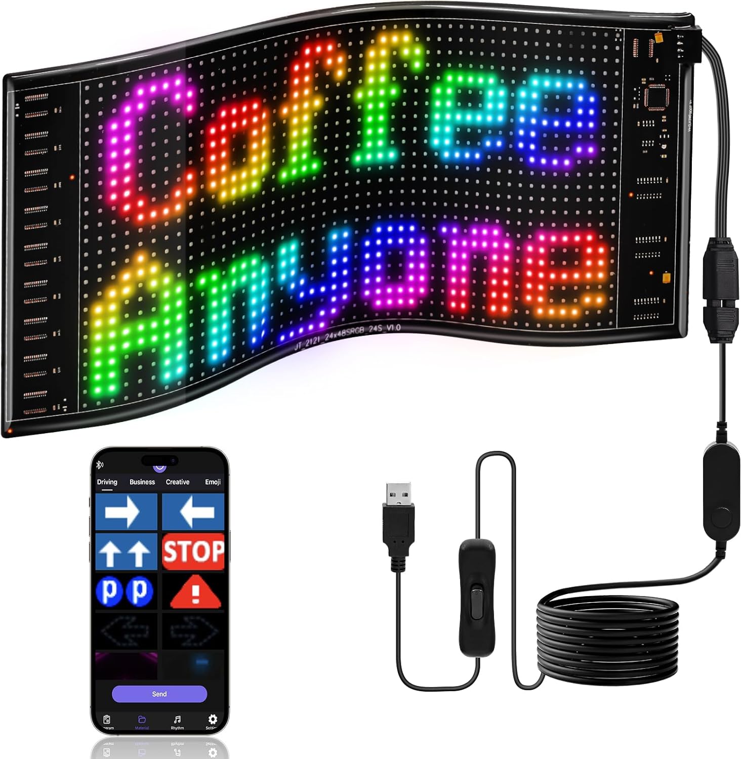 Diy Electric Car - Painel de pixel de matriz led