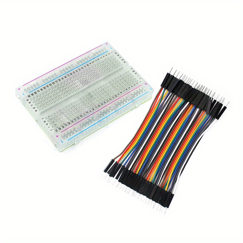 Breadboard Jumper Wire - 1pc 400 pontos transparente mini kit