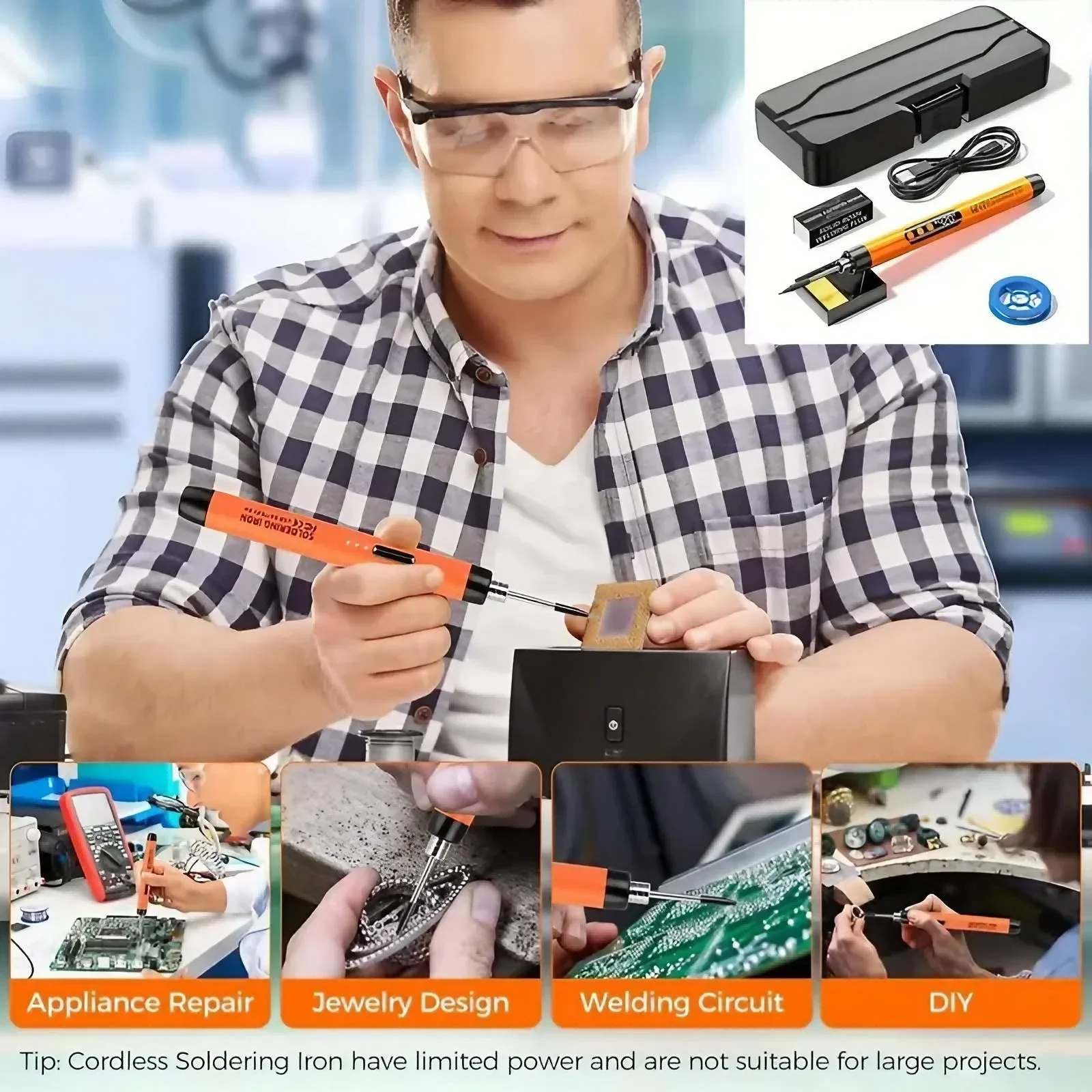 Ferro de Solda Mini Recarregáv - Diy Drone Electronics Kit avaliação e preço