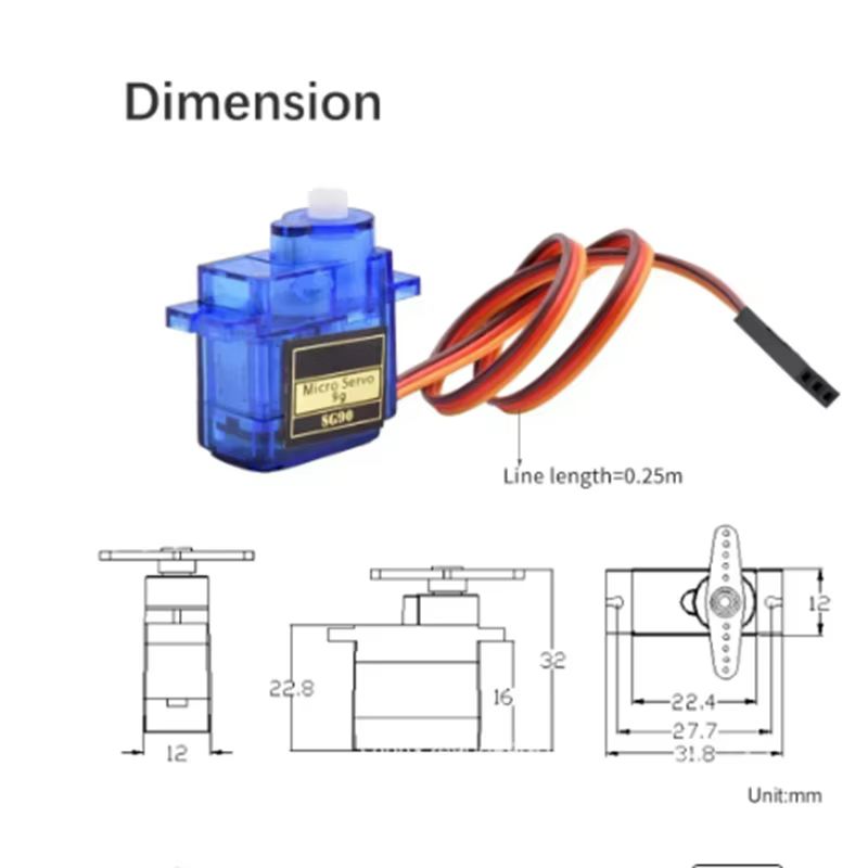2/4 Peças Motor Servo SG90 Mic - Servo Motor Sg90 avaliação e preço