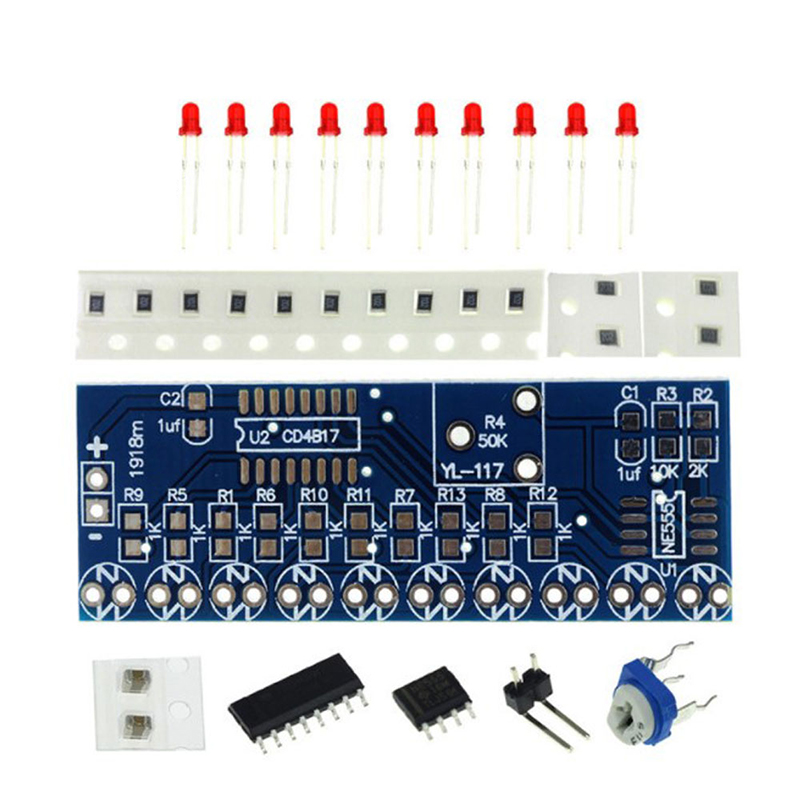 NE555 + CD4017 Running LED Flo - Diy Electronics News avaliação e preço